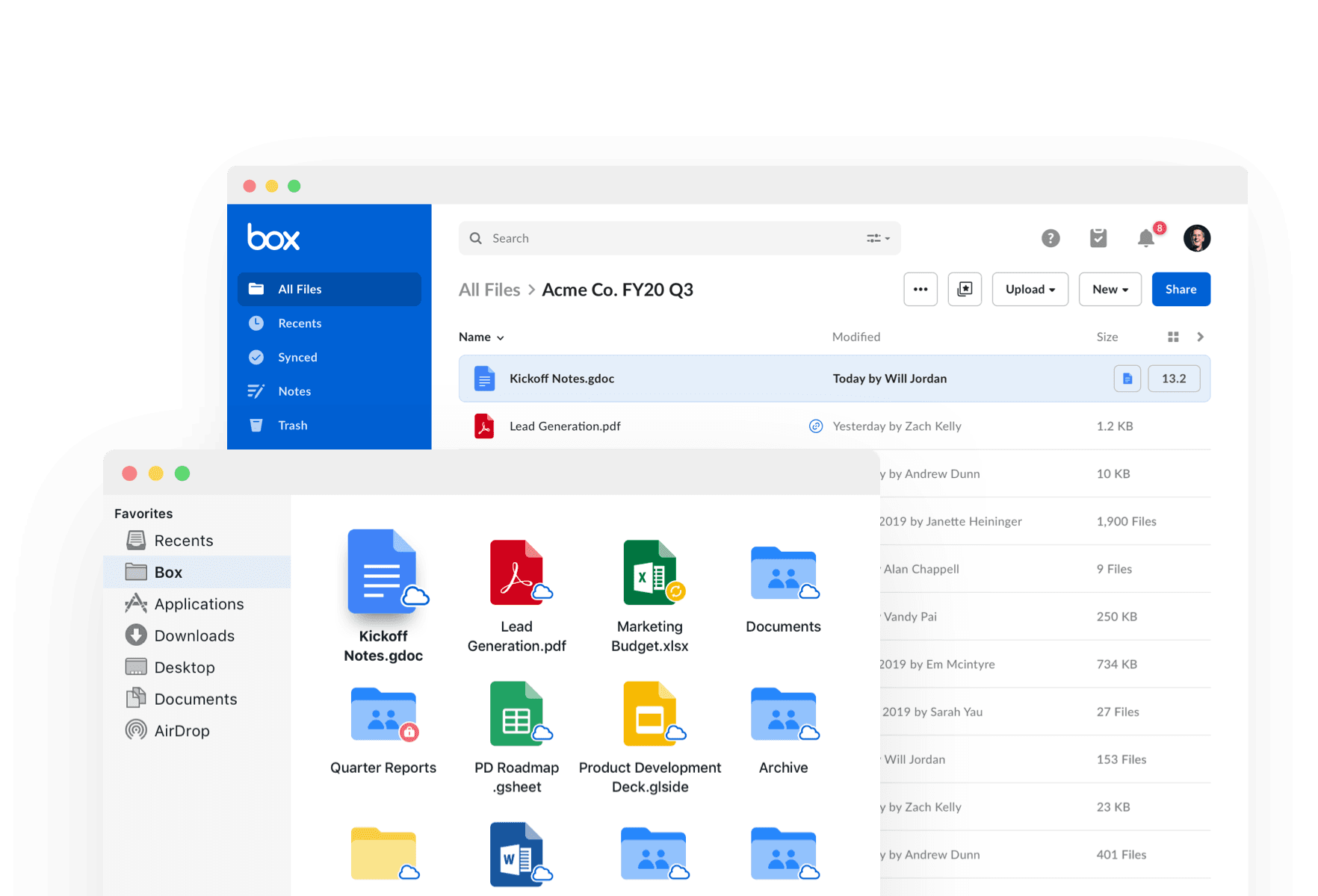 box downloads